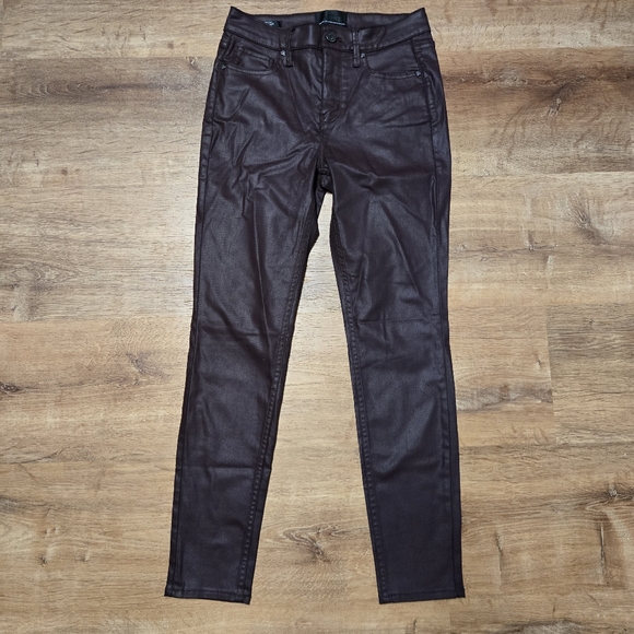 White House Black Market Denim - White House Black Market Burgundy Skinny Jeans Size 2 Petite